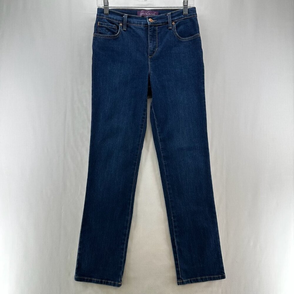 Gloria Vanderbilt Amanda Classic Jeans Womens 4P Straight Mid Rise Madison Blue